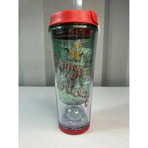 2017 Starbucks Chinese Tumbler Gingerbread Man Globe Water Ball Cup Bag XMAS New